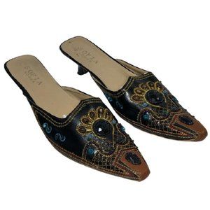 Sofia Shoes Jeweled Kitten Heel